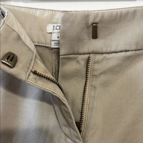 J.Crew Womens Khaki Tan Cotton Chino Shorts Style H5170 Size 8 EUC - Picture 4 of 9